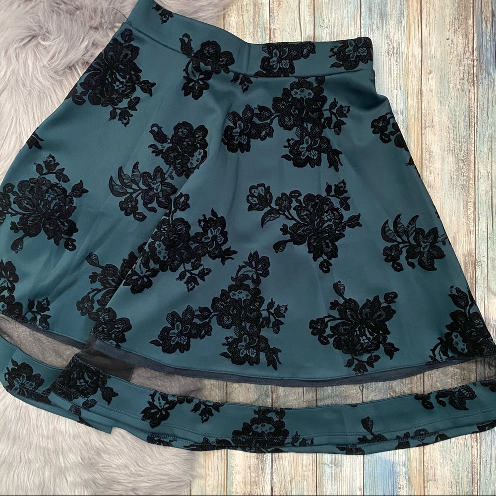 Faith and Joy Floral Party Holiday Skirt